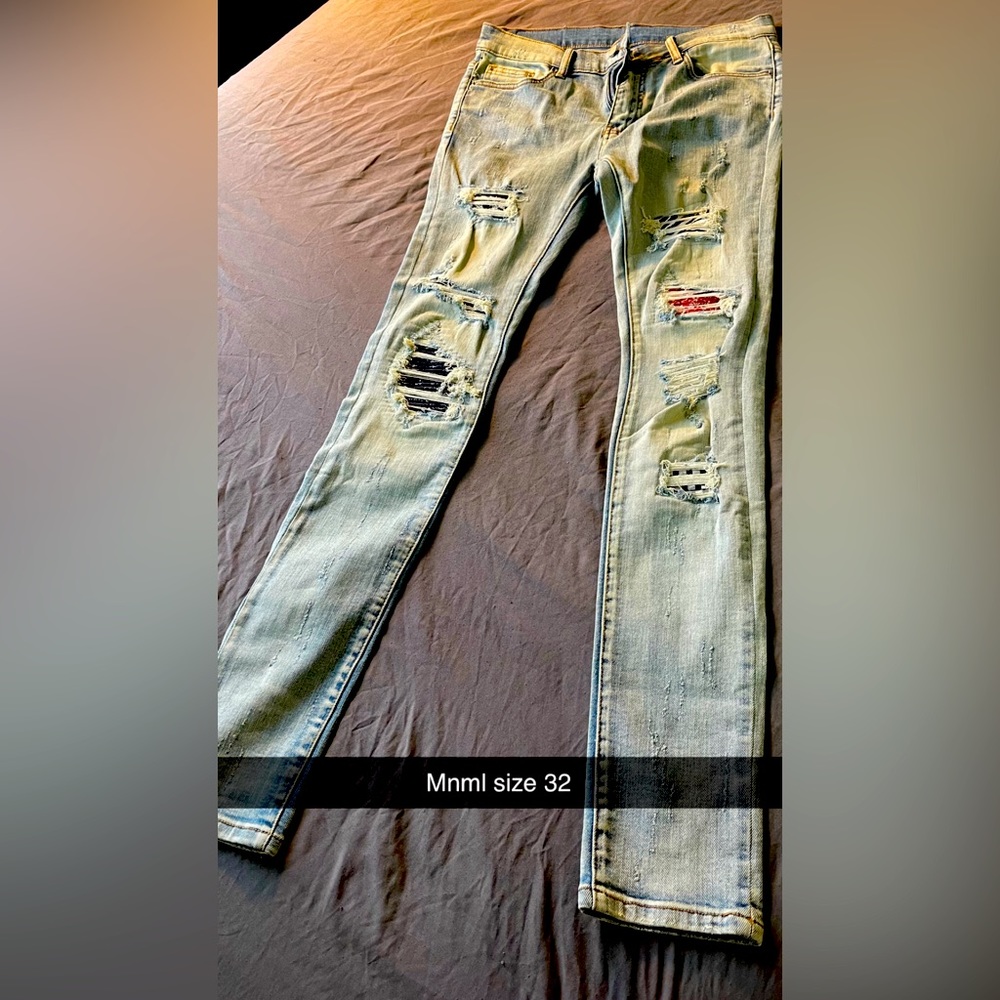 Mnml skinny ripped jeans